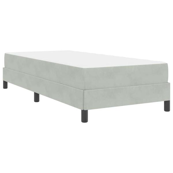Boxspringbett mit Matratze Hellgrau 100 x 200 cm Samt