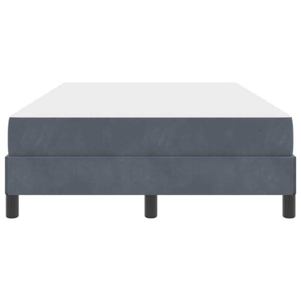 Boxspringbett mit Matratze Dunkelgrau 120 x 190 cm Samt