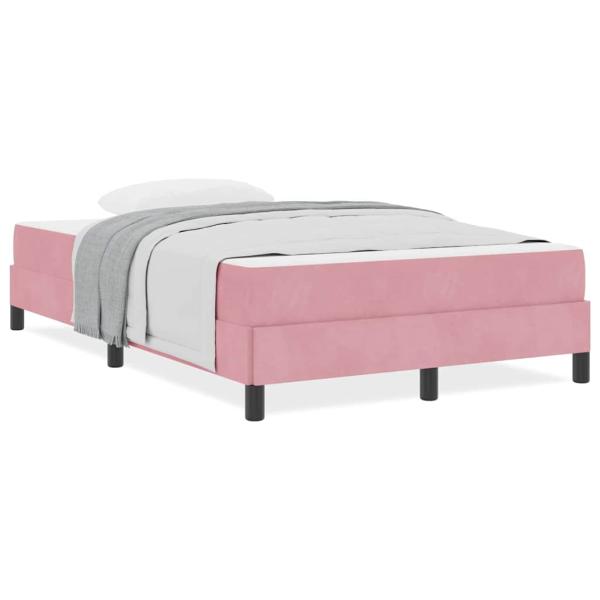 Boxspringbett mit Matratze Rosa 120 x 190 cm Samt