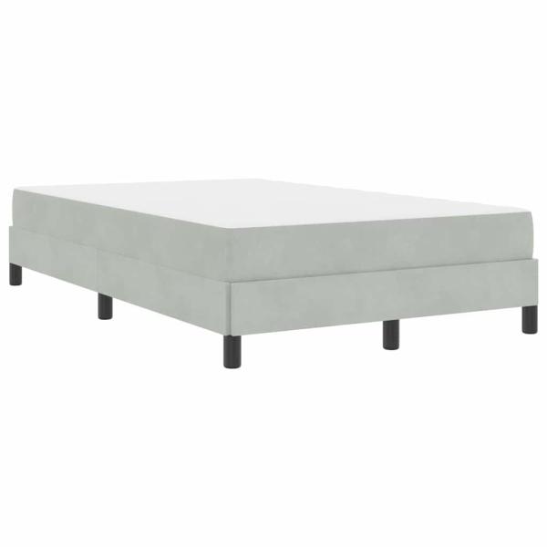 Boxspringbett mit Matratze Hellgrau 120 x 200 cm Samt