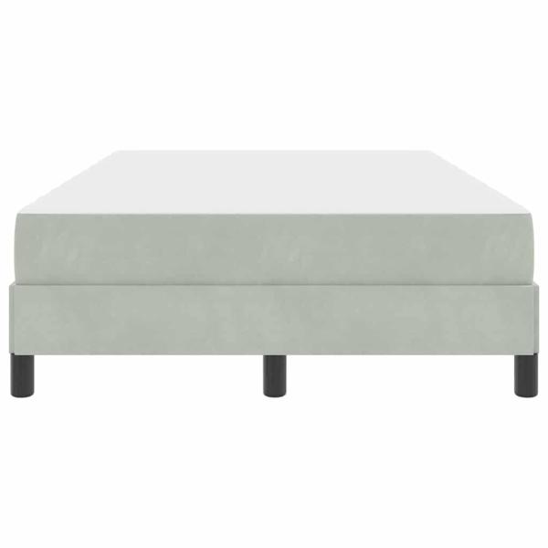 Boxspringbett mit Matratze Hellgrau 120 x 200 cm Samt