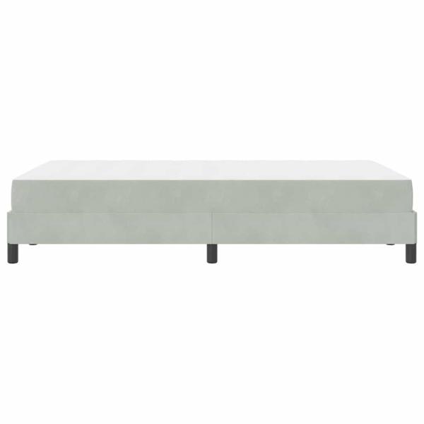 Boxspringbett mit Matratze Hellgrau 120 x 200 cm Samt