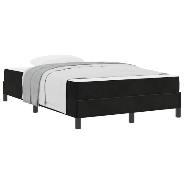 Boxspringbett mit Matratze Schwarz 120 x 200 cm Samt
