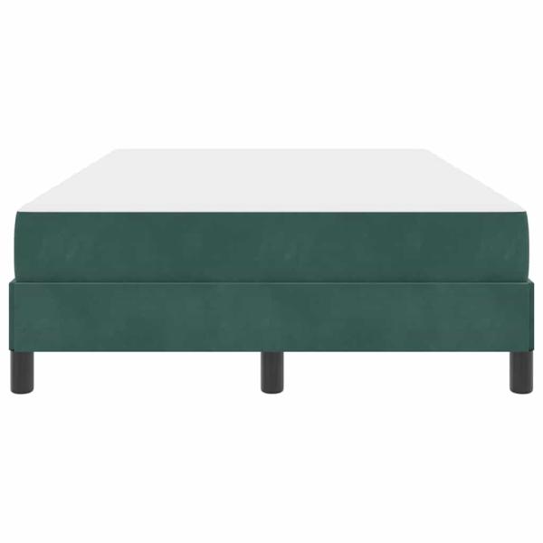 Boxspringbett mit Matratze Dunkelgrün 120 x 200 cm Samt