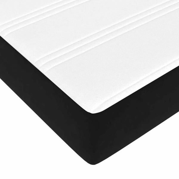 Boxspringbett mit Matratze Schwarz 140 x 190 cm Samt