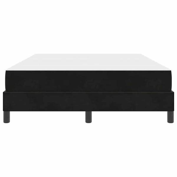 Boxspringbett mit Matratze Schwarz 140 x 190 cm Samt