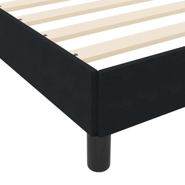 Boxspringbett mit Matratze Schwarz 140 x 190 cm Samt