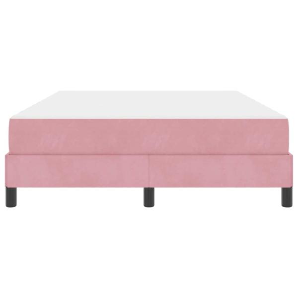Boxspringbett mit Matratze Rosa 140 x 190 cm Samt