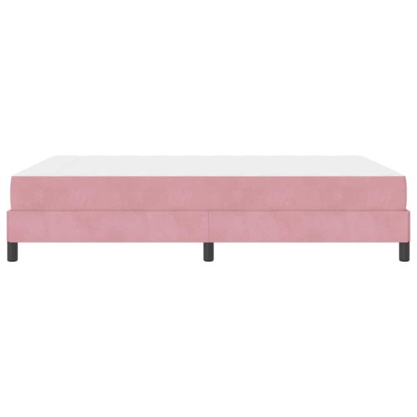 Boxspringbett mit Matratze Rosa 140 x 190 cm Samt