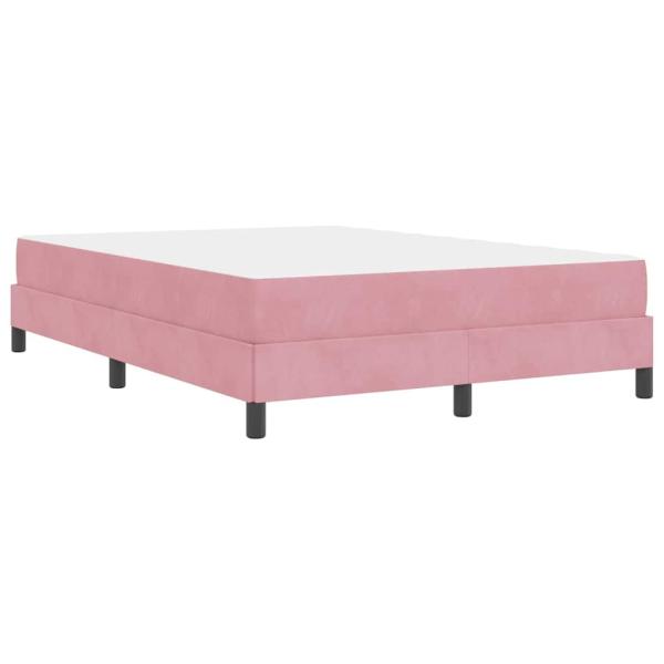 Boxspringbett mit Matratze Rosa 140 x 190 cm Samt