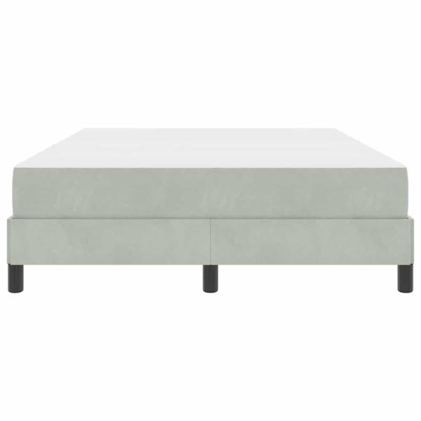 Boxspringbett mit Matratze Hellgrau 140 x 200 cm Samt