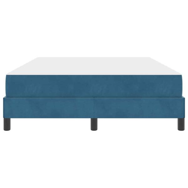 Boxspringbett mit Matratze Dunkelblau 140 x 200 cm Samt