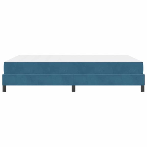 Boxspringbett mit Matratze Dunkelblau 140 x 200 cm Samt
