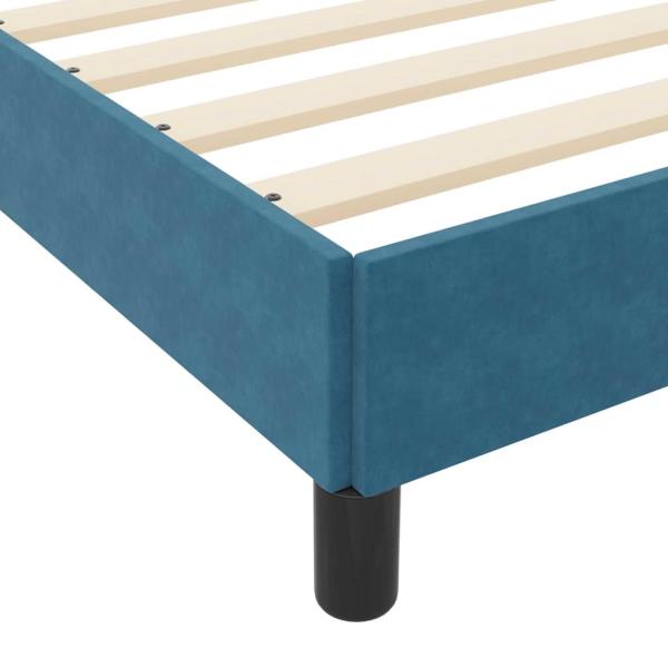 Boxspringbett mit Matratze Dunkelblau 140 x 200 cm Samt