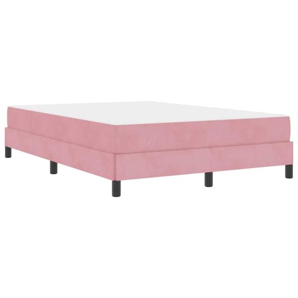Boxspringbett mit Matratze Rosa 140 x 200 cm Samt