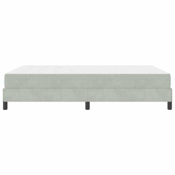 Boxspringbett mit Matratze Hellgrau 160 x 200 cm Samt