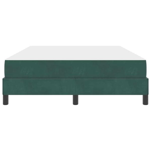 Boxspringbett mit Matratze Dunkelgrün 160 x 200 cm Samt