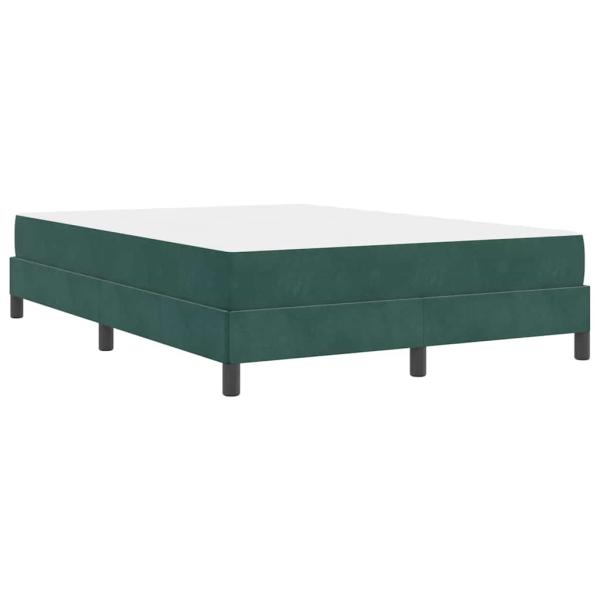 Boxspringbett mit Matratze Dunkelgrün 160 x 200 cm Samt