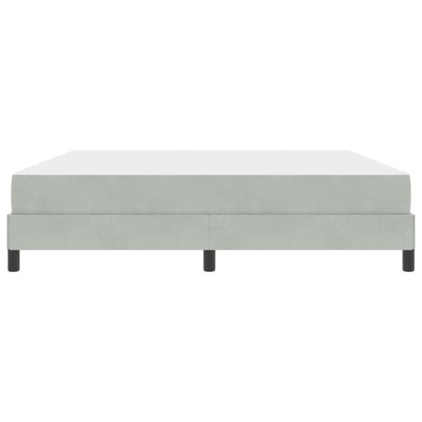 Boxspringbett mit Matratze Hellgrau 180 x 200 cm Samt