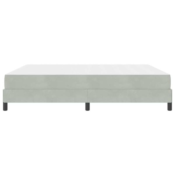Boxspringbett mit Matratze Hellgrau 180 x 200 cm Samt