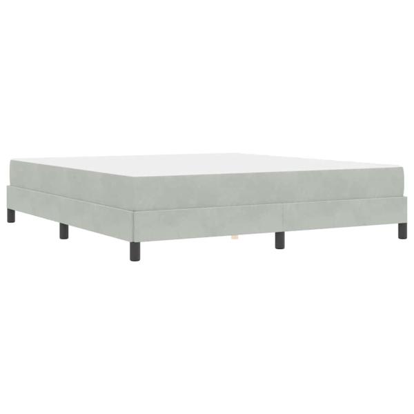 Boxspringbett mit Matratze Hellgrau 180 x 200 cm Samt