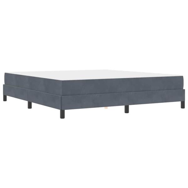 Boxspringbett mit Matratze Dunkelgrau 180 x 200 cm Samt