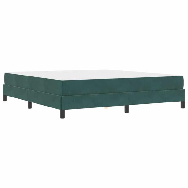 Boxspringbett mit Matratze Dunkelgrün 180 x 200 cm Samt