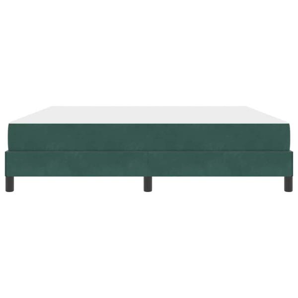 Boxspringbett mit Matratze Dunkelgrün 180 x 200 cm Samt