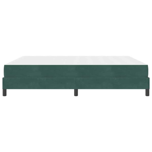 Boxspringbett mit Matratze Dunkelgrün 180 x 200 cm Samt