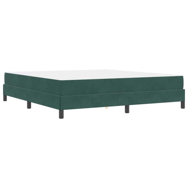 Boxspringbett mit Matratze Dunkelgrün 180 x 200 cm Samt