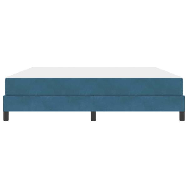 Boxspringbett mit Matratze Dunkelblau 180 x 200 cm Samt