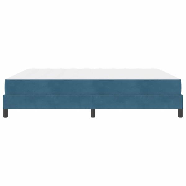 Boxspringbett mit Matratze Dunkelblau 180 x 200 cm Samt