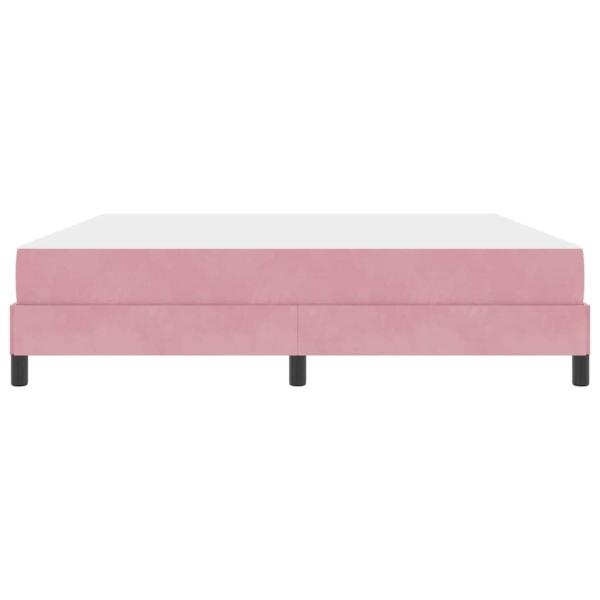 Boxspringbett mit Matratze Rosa 180 x 200 cm Samt