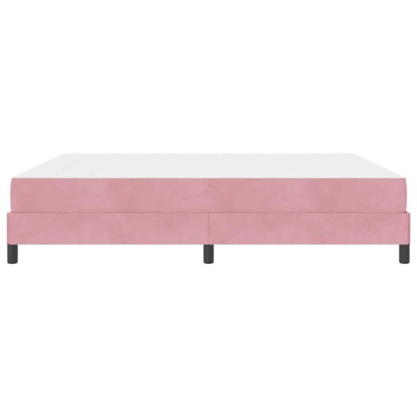 Boxspringbett mit Matratze Rosa 180 x 200 cm Samt