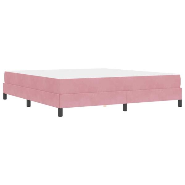 Boxspringbett mit Matratze Rosa 180 x 200 cm Samt