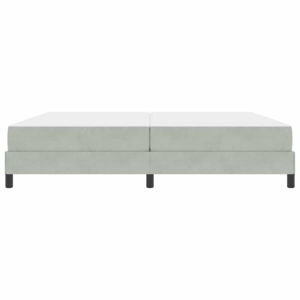 Boxspringbett mit Matratze Hellgrau 200 x 200 cm Samt