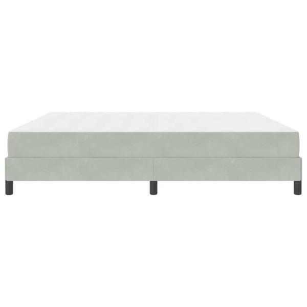 Boxspringbett mit Matratze Hellgrau 200 x 200 cm Samt