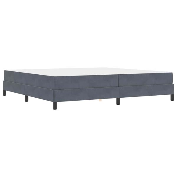 Boxspringbett mit Matratze Dunkelgrau 200 x 200 cm Samt