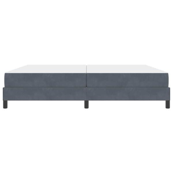 Boxspringbett mit Matratze Dunkelgrau 200 x 200 cm Samt