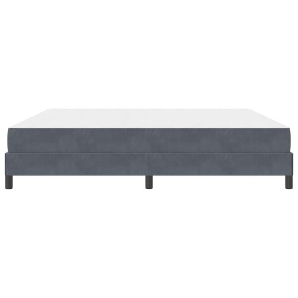 Boxspringbett mit Matratze Dunkelgrau 200 x 200 cm Samt