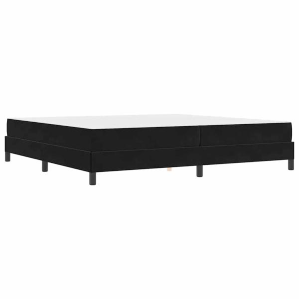Boxspringbett mit Matratze Schwarz 200 x 200 cm Samt