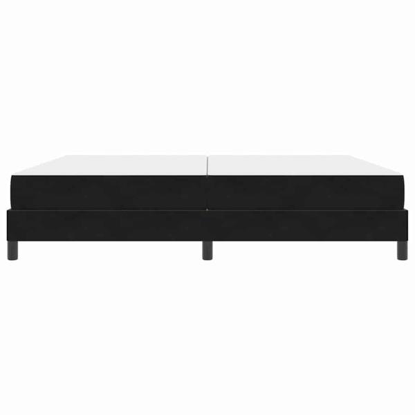 Boxspringbett mit Matratze Schwarz 200 x 200 cm Samt
