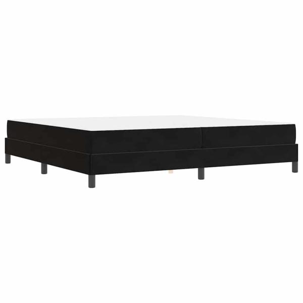 Boxspringbett mit Matratze Schwarz 200 x 200 cm Samt