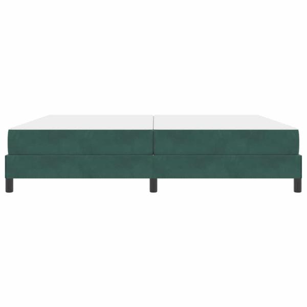 Boxspringbett mit Matratze Dunkelgrün 200 x 200 cm Samt