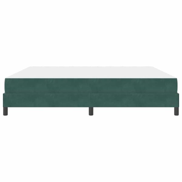 Boxspringbett mit Matratze Dunkelgrün 200 x 200 cm Samt