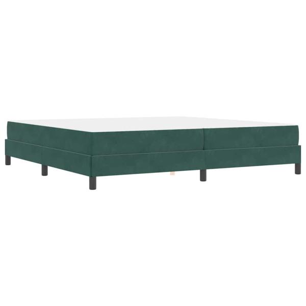 Boxspringbett mit Matratze Dunkelgrün 200 x 200 cm Samt