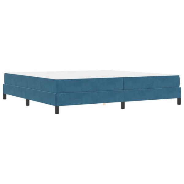 Boxspringbett mit Matratze Dunkelblau 200 x 200 cm Samt
