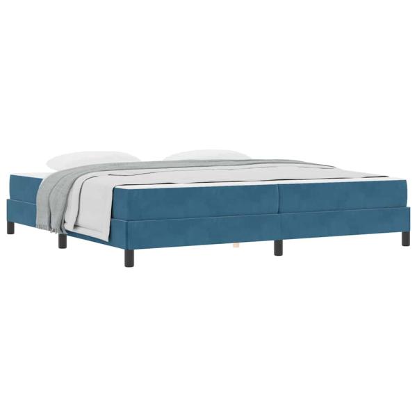 Boxspringbett mit Matratze Dunkelblau 200 x 200 cm Samt