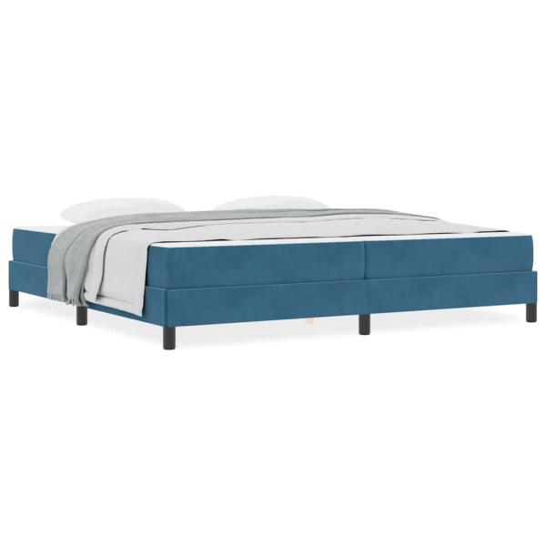 Boxspringbett mit Matratze Dunkelblau 200 x 200 cm Samt