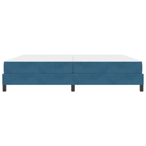Boxspringbett mit Matratze Dunkelblau 200 x 200 cm Samt